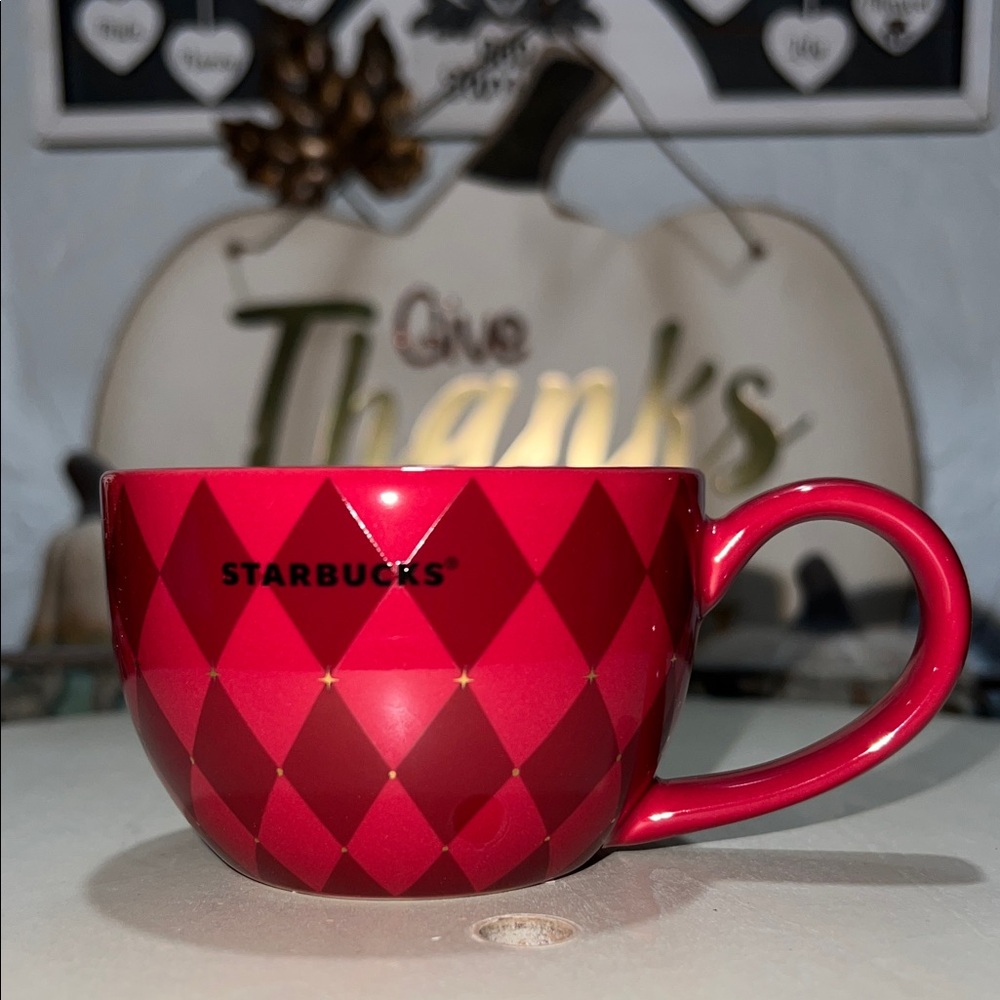 ❤️Starbucks🎄2025 Crimson Red Diamond Demi Ceramic Mini Espresso 3 oz Mug